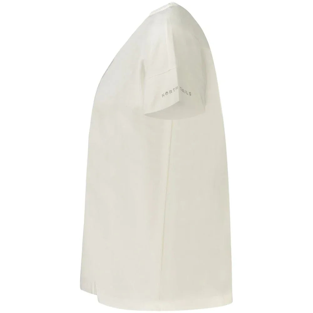 North Sails Bianco Cotton Women T-Shirt - Zeiniez