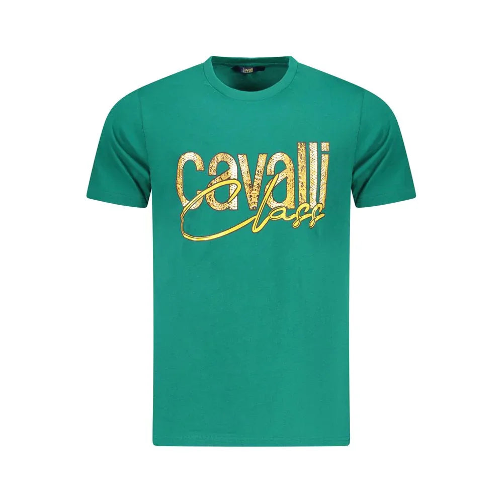 Cavalli Class Verde Cotton Men T-Shirt - Zeiniez