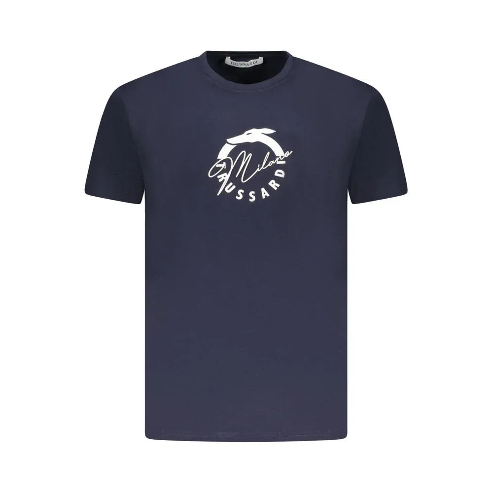 Trussardi Blu Cotton Men T-Shirt - Zeiniez