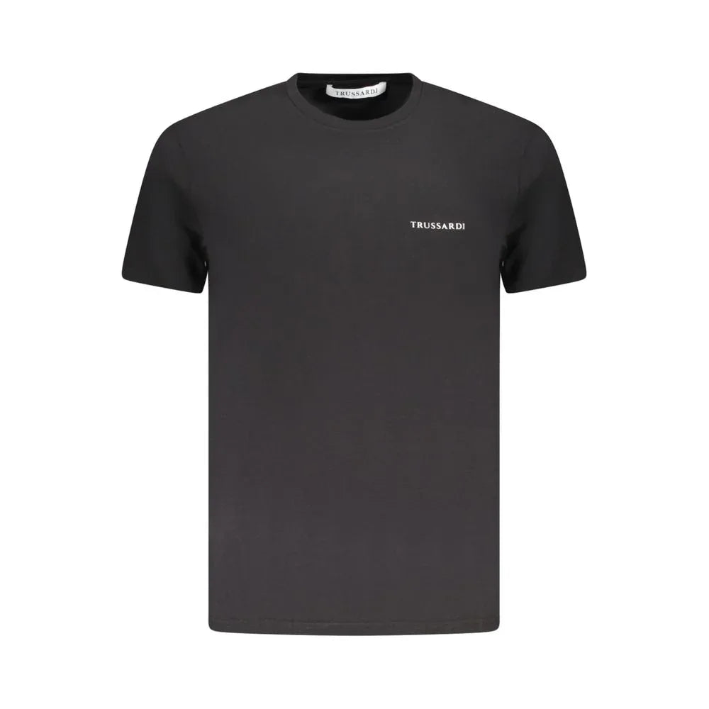 Trussardi Black Cotton Men T-Shirt - Zeiniez