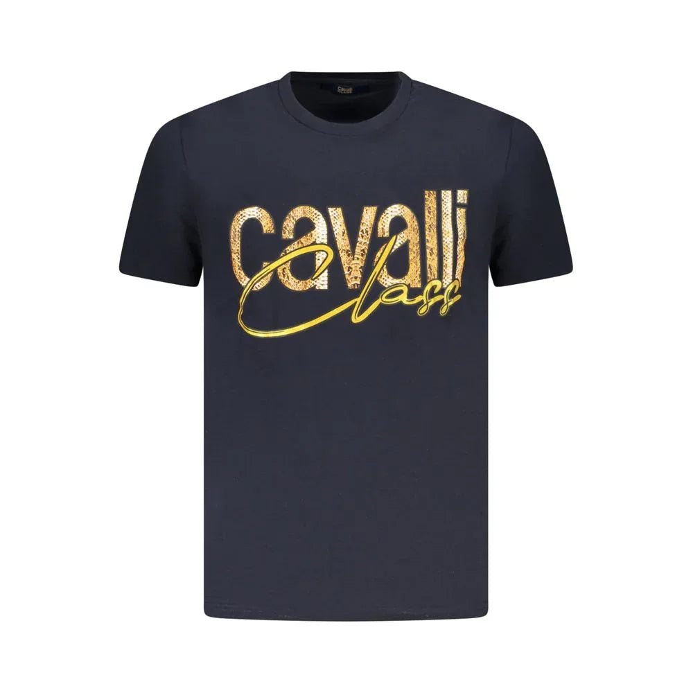 Cavalli Class Blue Cotton Men T-Shirt - Zeiniez