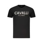 Cavalli Class Black Cotton Men T-Shirt - Zeiniez