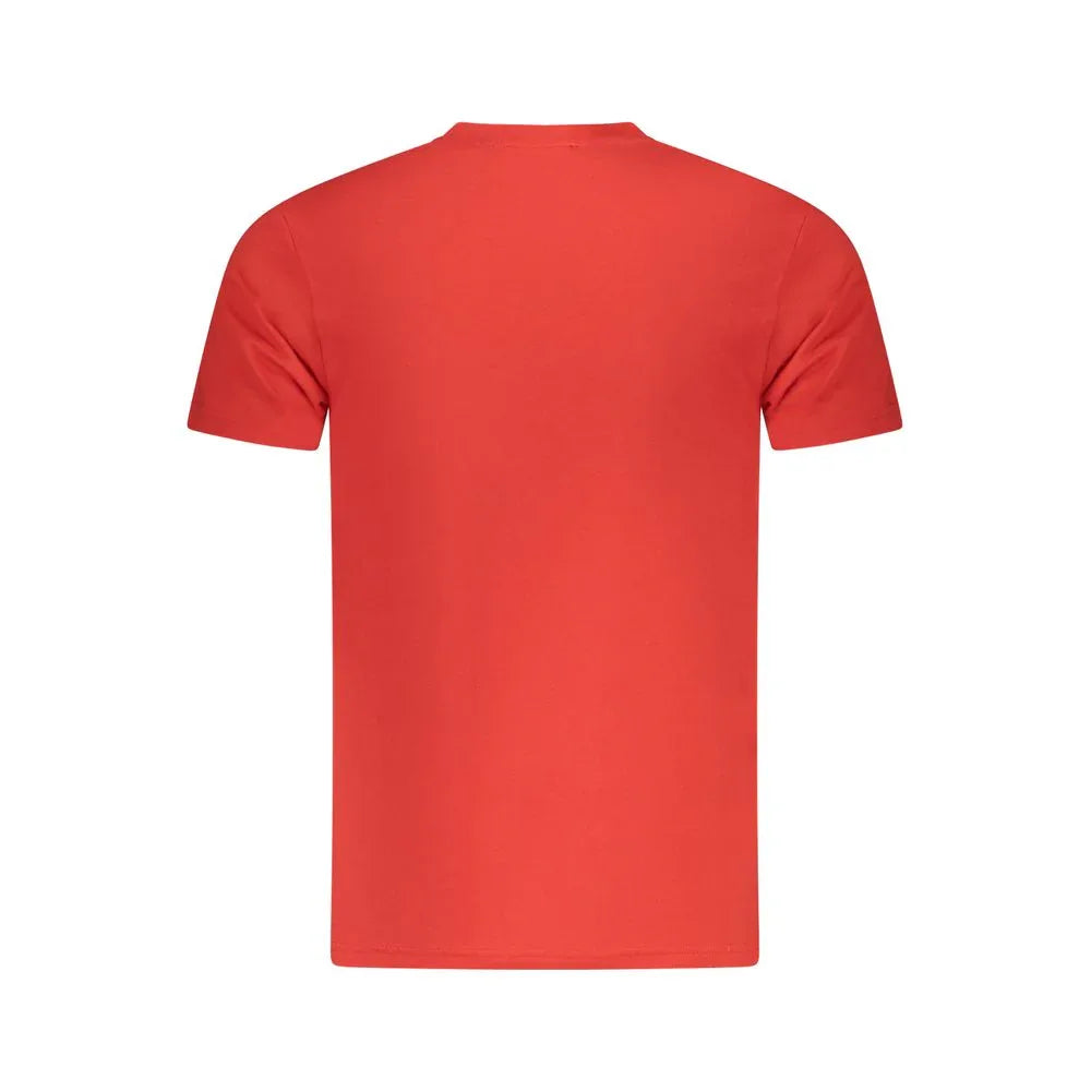 Cavalli Class Rosso Cotton Men T-Shirt - Zeiniez