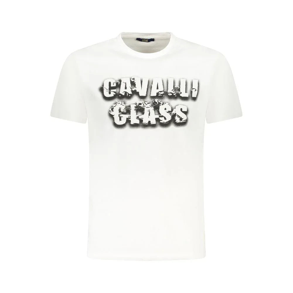 Cavalli Class Bianco Cotton Men T-Shirt - Zeiniez