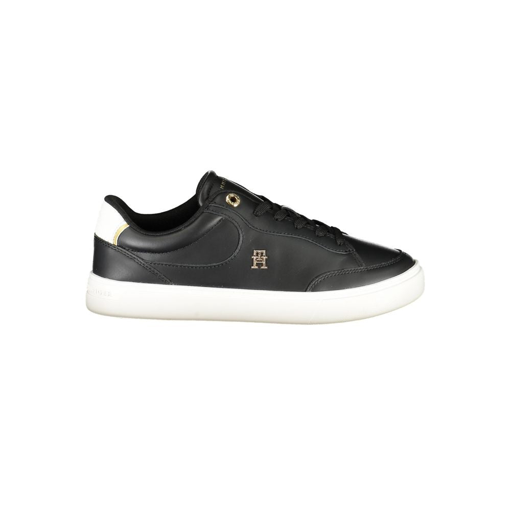 Tommy Hilfiger Black Leather Women Sneaker - Zeiniez