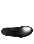 Dolce & Gabbana Black Jacquard Slip On Loafers Formal Shoes - Zeiniez