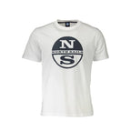 North Sails White Cotton Men's T-Shirt - Zeiniez