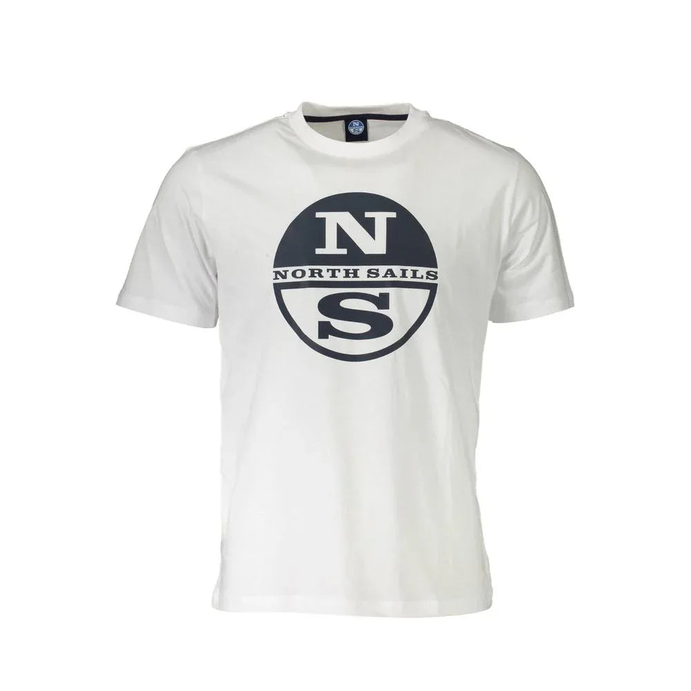 North Sails White Cotton Men's T-Shirt - Zeiniez