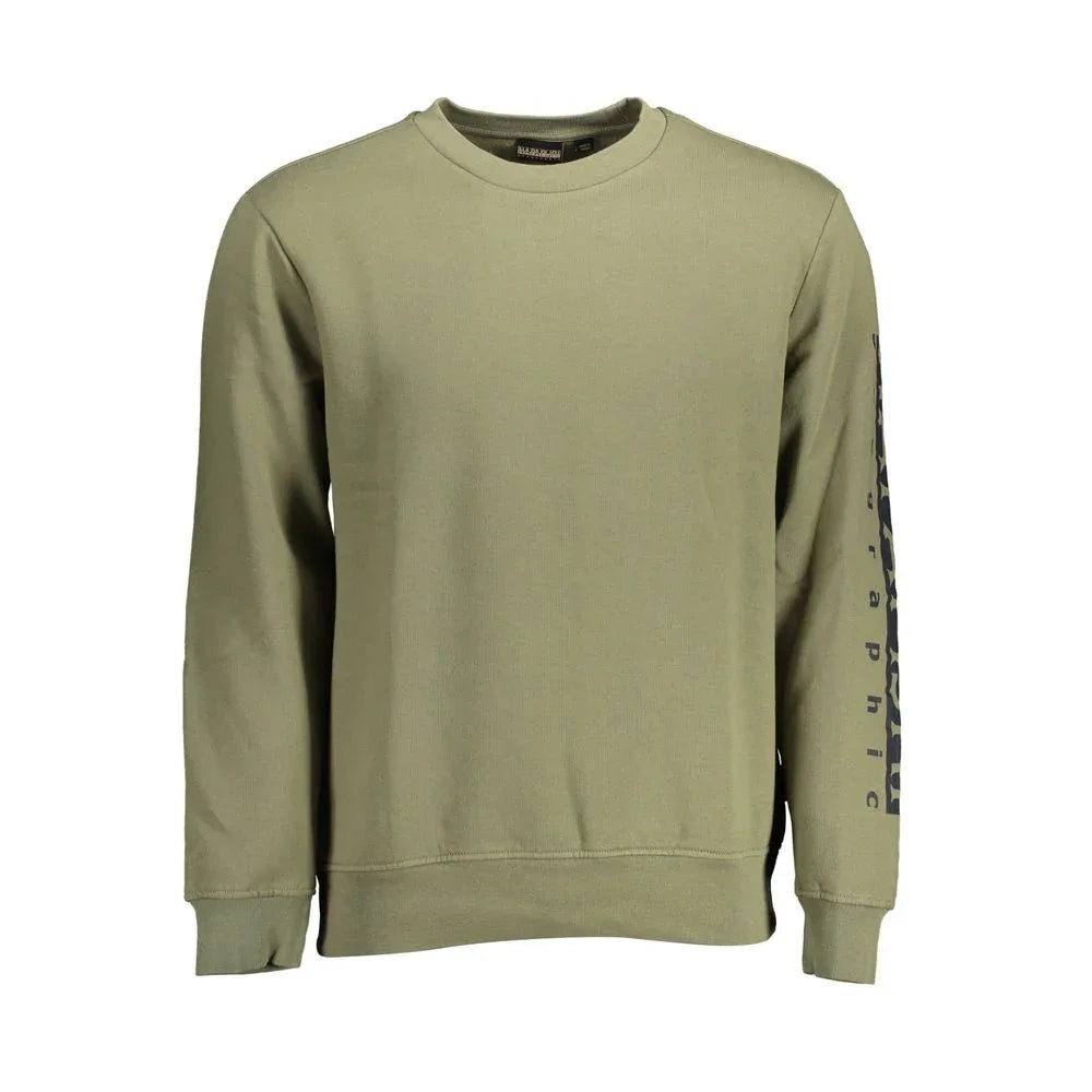 Napapijri Verde Cotton Men Sweatshirt - Zeiniez