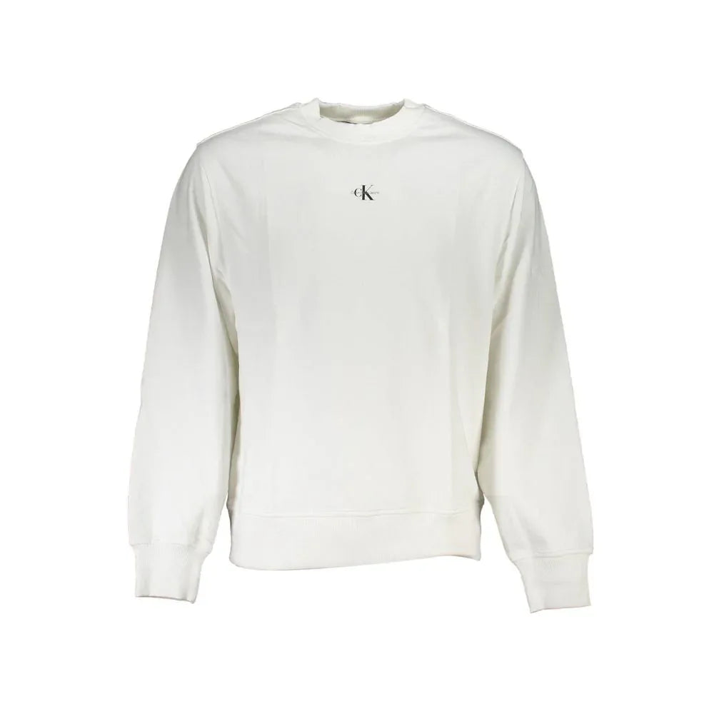 Calvin Klein White Cotton Men's Sweatshirt - Zeiniez