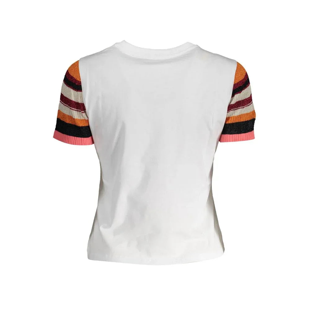Desigual Bianco Cotton Women T-Shirt - Zeiniez