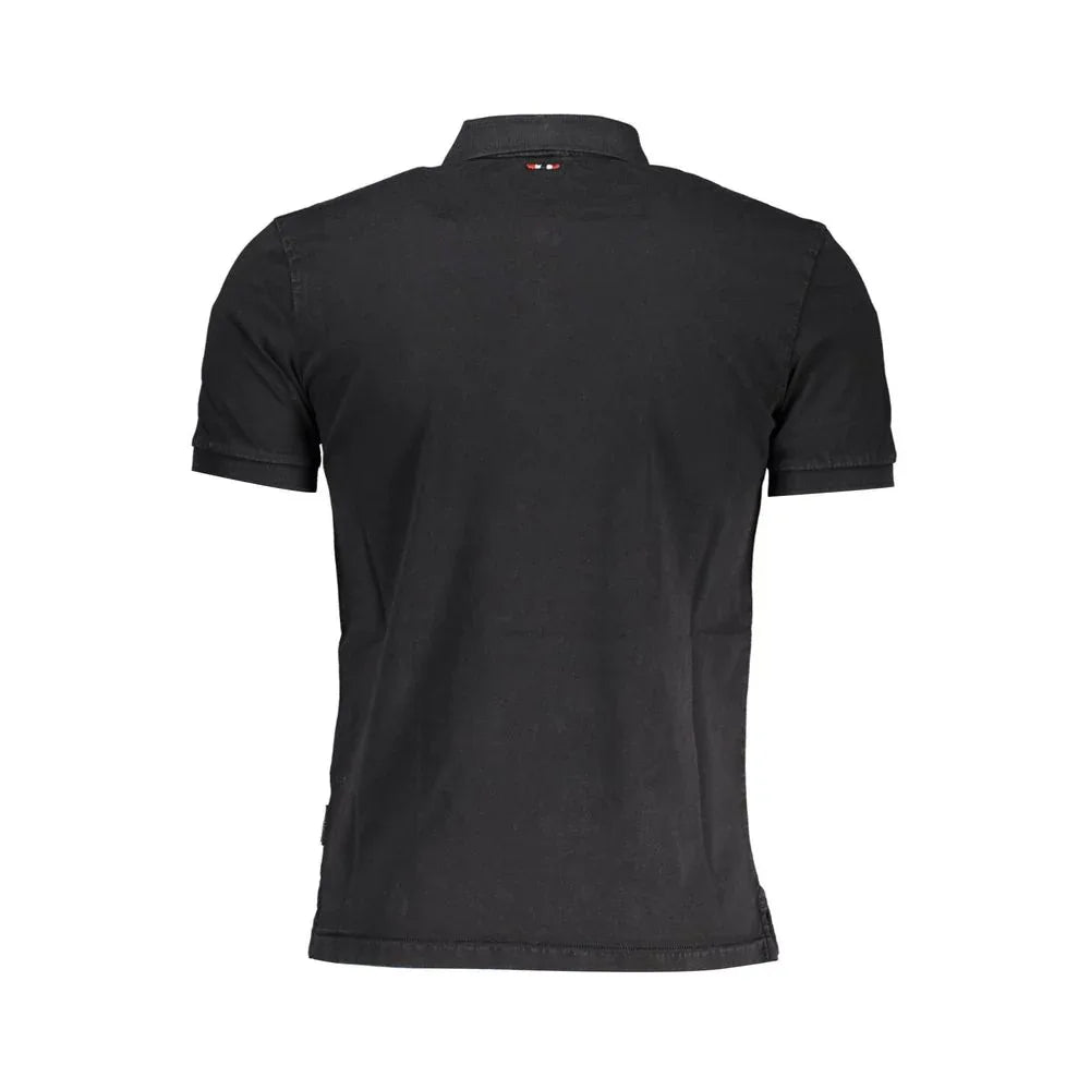 Napapijri Black Cotton Men Polo Shirt - Zeiniez