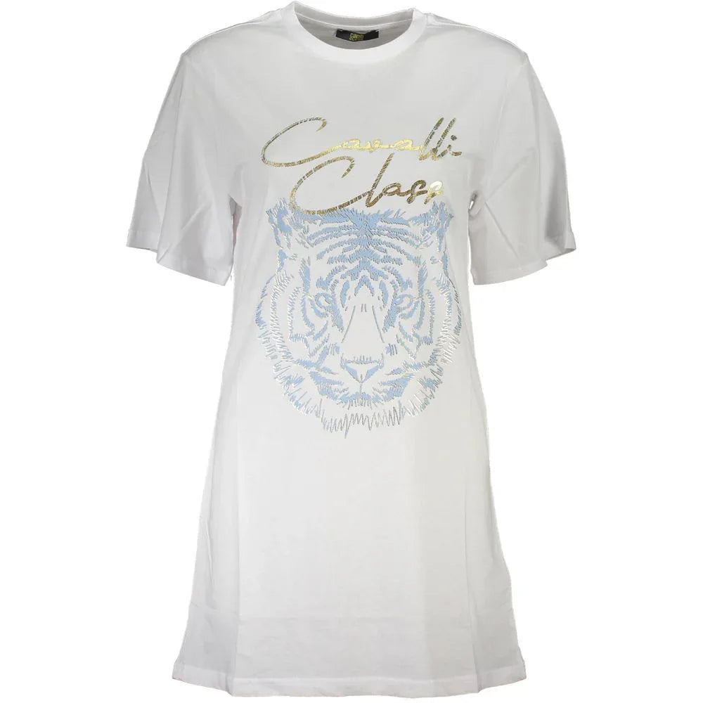 Cavalli Class Bianco Cotton Women T-Shirt - Zeiniez