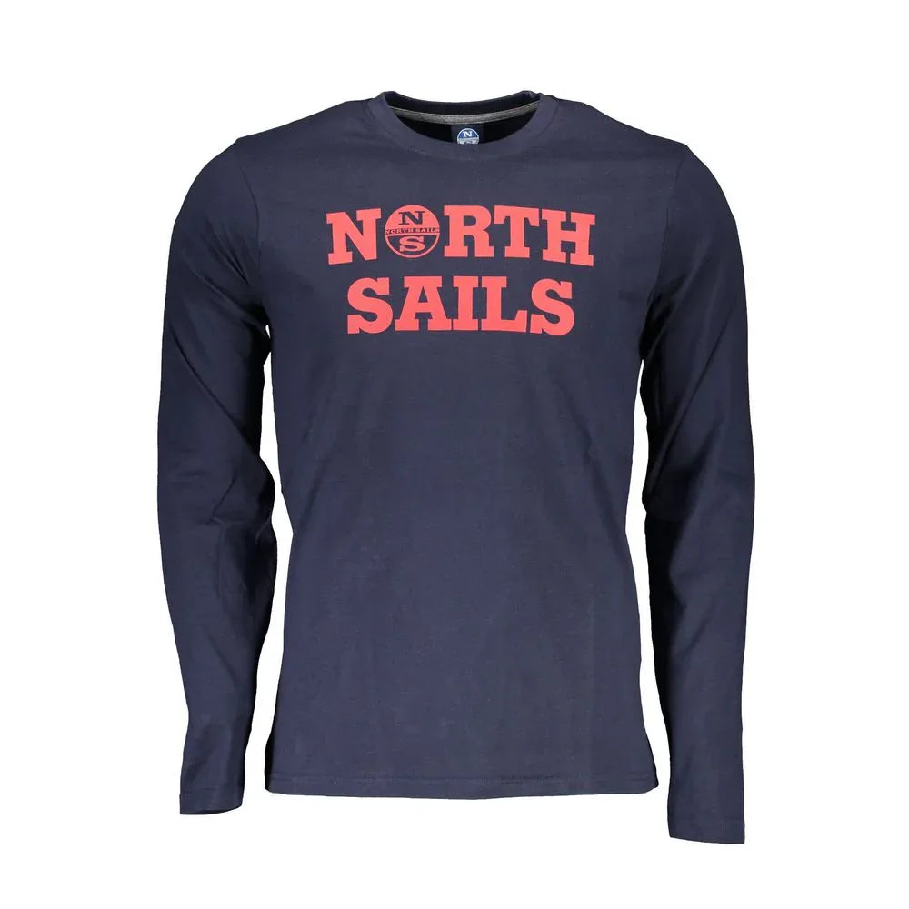 North Sails Blu Cotton Men T-Shirt - Zeiniez