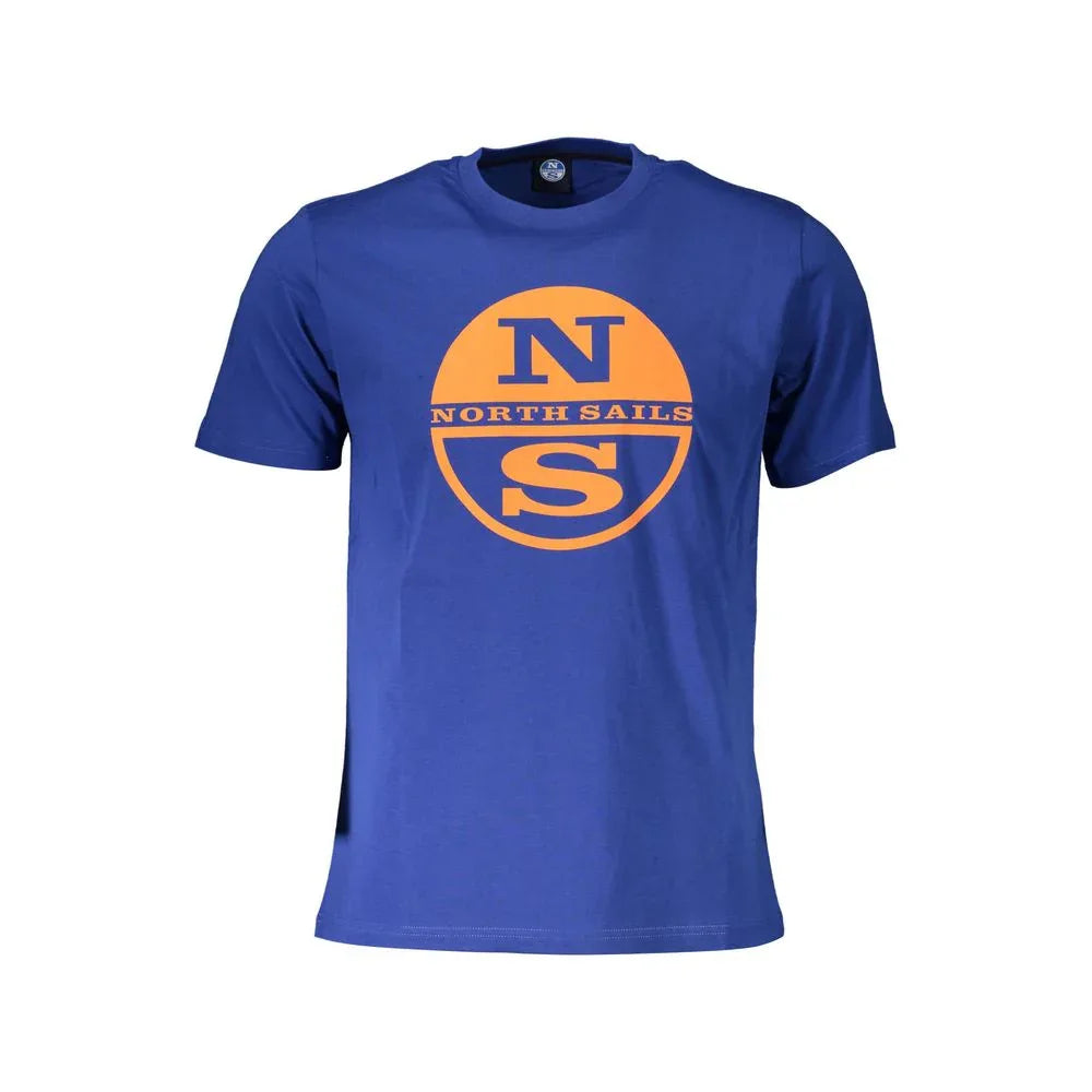 North Sails Blue Cotton Men T-Shirt - Zeiniez