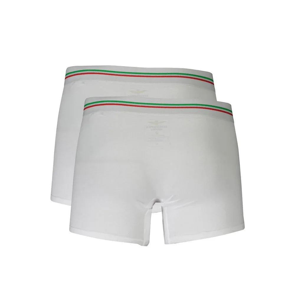 Aeronautica Militare White Cotton Men's Boxer Briefs - Zeiniez