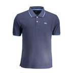 La Martina Blue Cotton Men Polo Shirt - Zeiniez