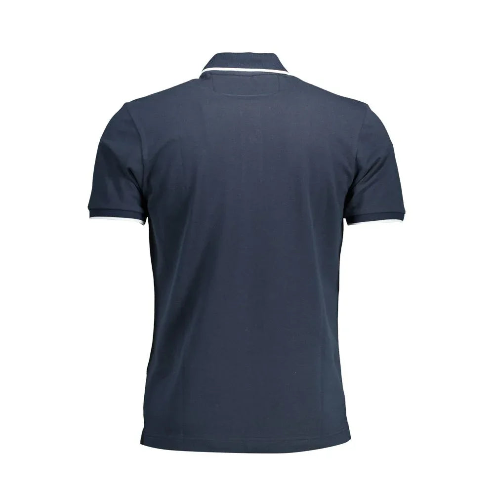 La Martina Blue Cotton Men Polo Shirt - Zeiniez