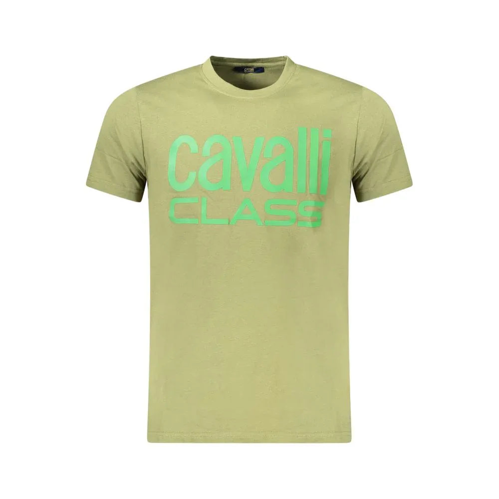 Cavalli Class Verde Cotton Mens T-Shirt - Zeiniez