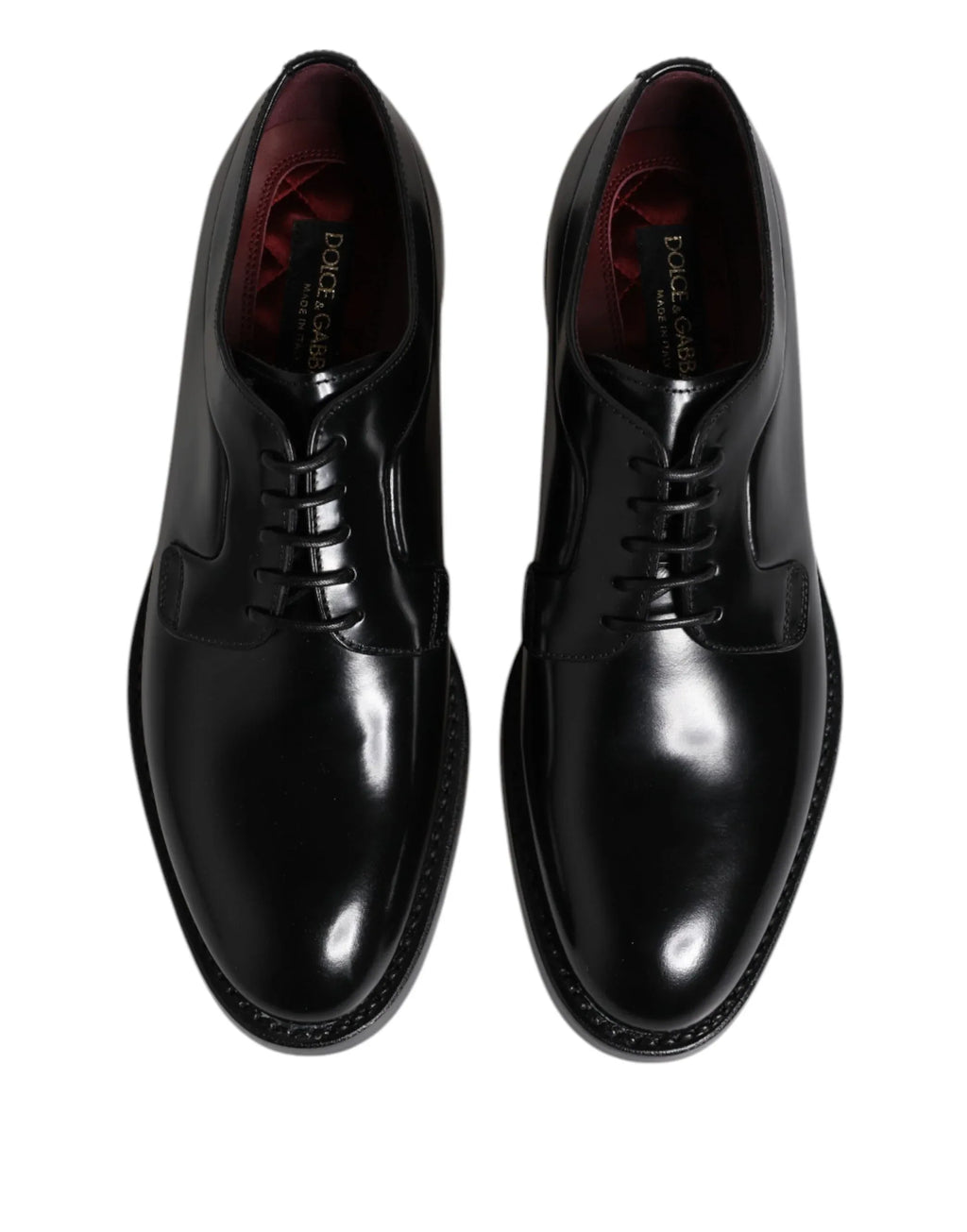 Dolce & Gabbana Black Leather Lace Up Derby Dress Formal Shoes - Zeiniez