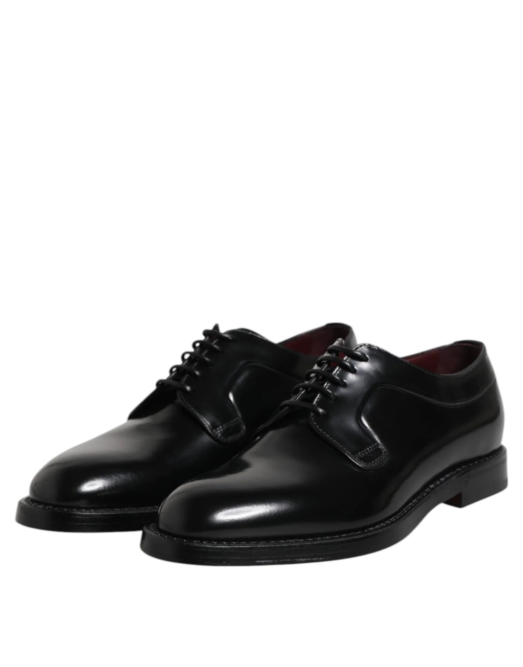 Dolce & Gabbana Black Leather Lace Up Derby Dress Formal Shoes - Zeiniez