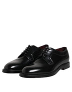 Dolce & Gabbana Black Leather Lace Up Derby Dress Formal Shoes - Zeiniez