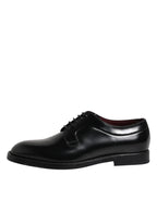 Dolce & Gabbana Black Leather Lace Up Derby Dress Formal Shoes - Zeiniez