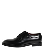 Dolce & Gabbana Black Leather Lace Up Derby Dress Formal Shoes