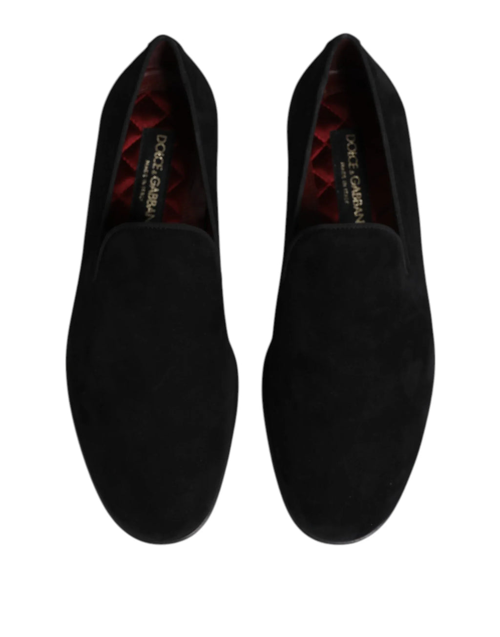 Dolce & Gabbana Black Suede Slip On Loafers Formal Shoes - Zeiniez