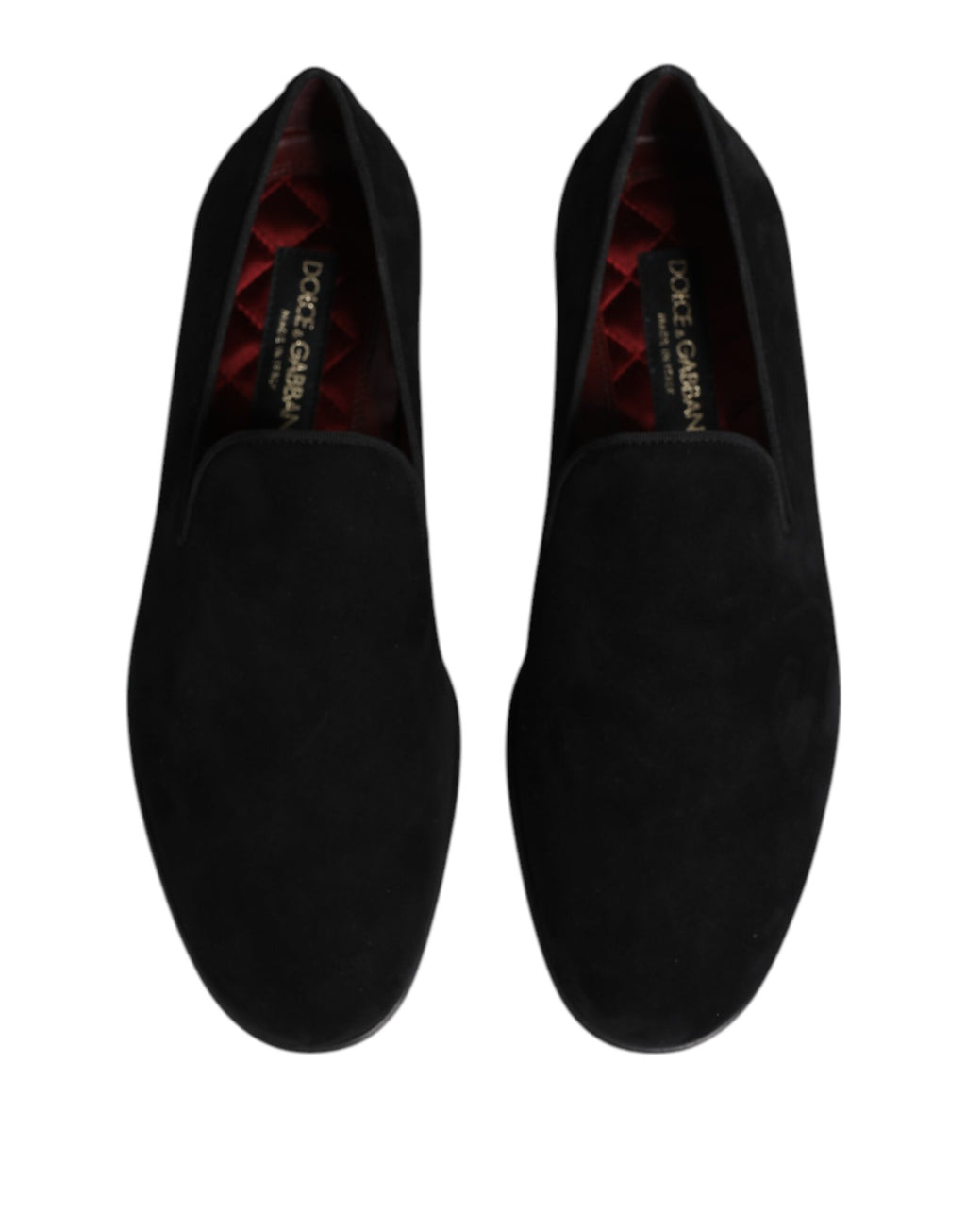 Dolce & Gabbana Black Suede Slip On Loafers Formal Shoes