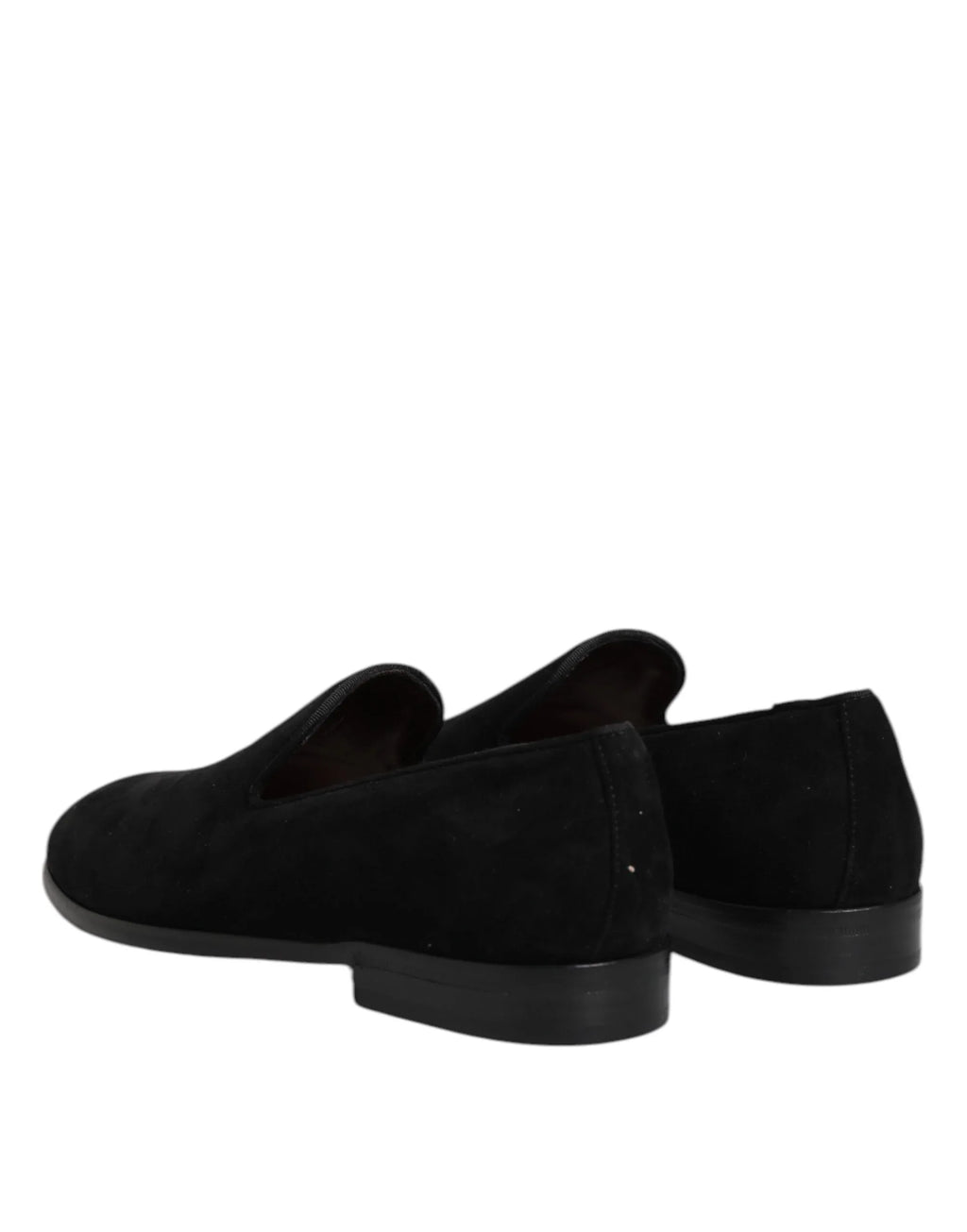 Dolce & Gabbana Black Suede Slip On Loafers Formal Shoes - Zeiniez