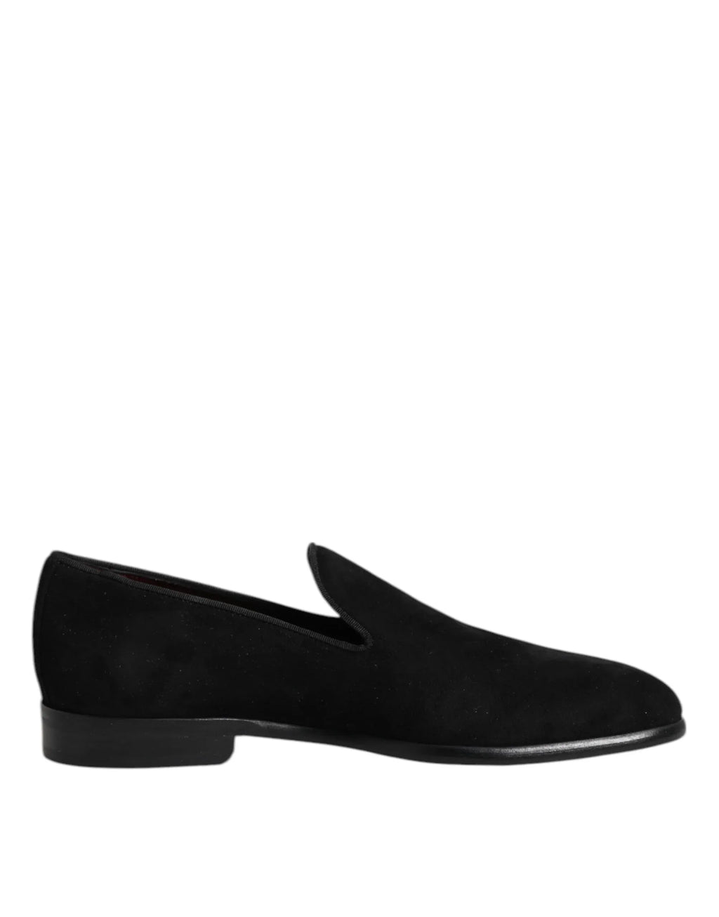 Dolce & Gabbana Black Suede Slip On Loafers Formal Shoes - Zeiniez