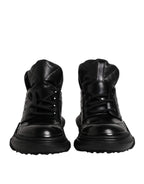Dolce & Gabbana Black Leather Casual Mens Ankle Boots Shoes - Zeiniez