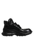Dolce & Gabbana Black Leather Casual Mens Ankle Boots Shoes - Zeiniez