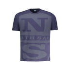 North Sails Blue Cotton Men T-Shirt - Zeiniez