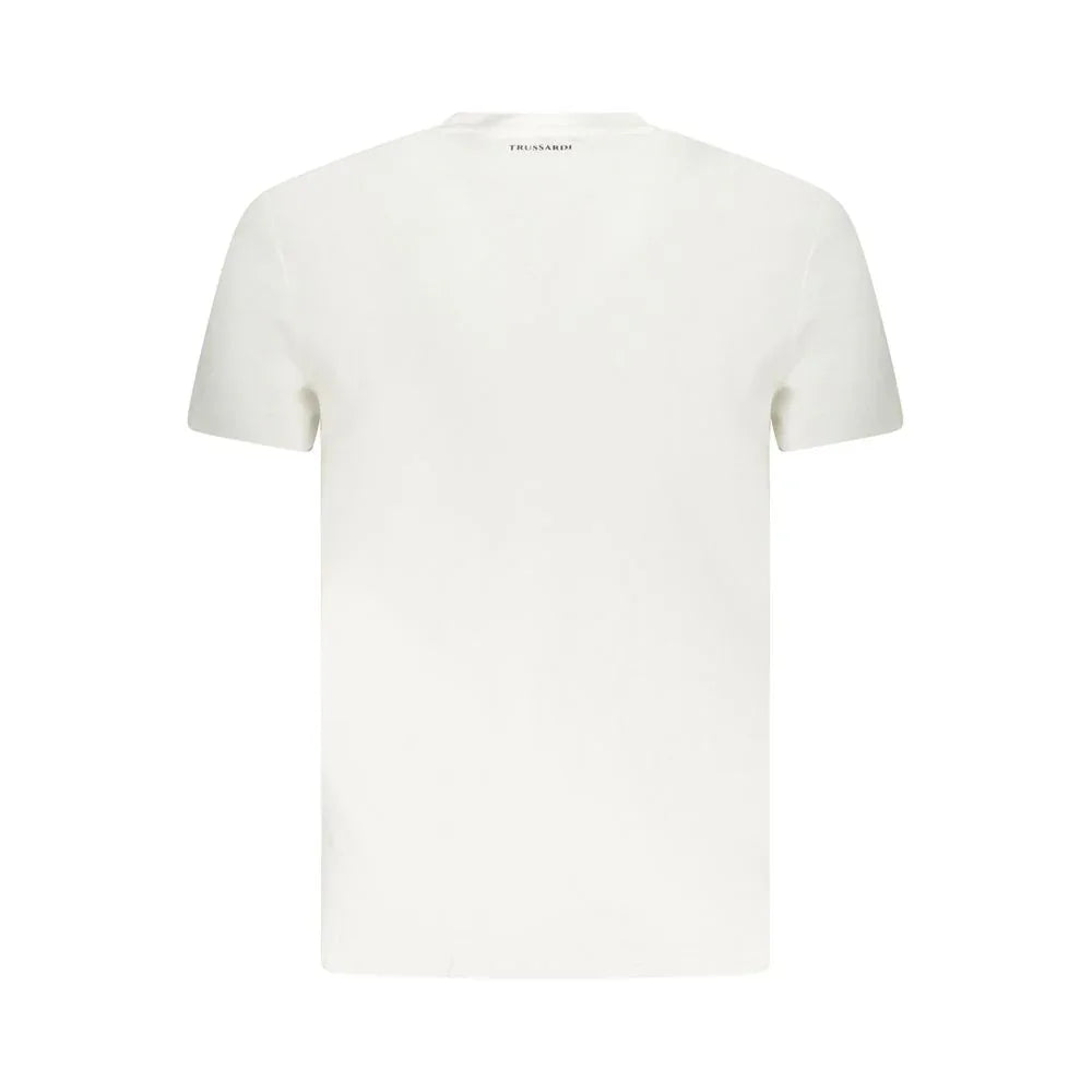 Trussardi Bianco Cotton Men's T-Shirt - Zeiniez