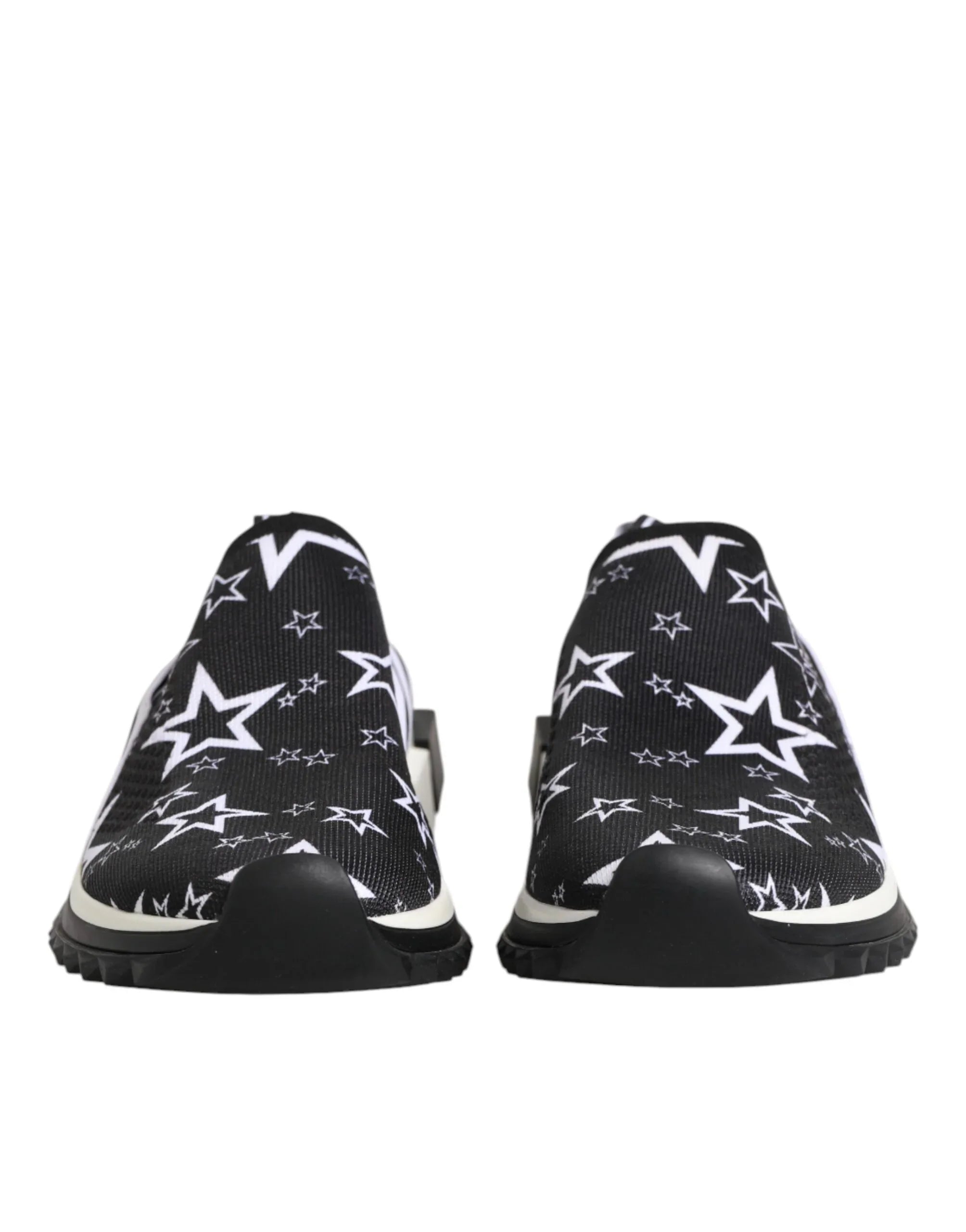 Dolce & Gabbana Black White Sorrento Low Top Sneakers Shoes - Zeiniez