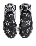 Dolce & Gabbana Black White Sorrento Low Top Sneakers Shoes - Zeiniez