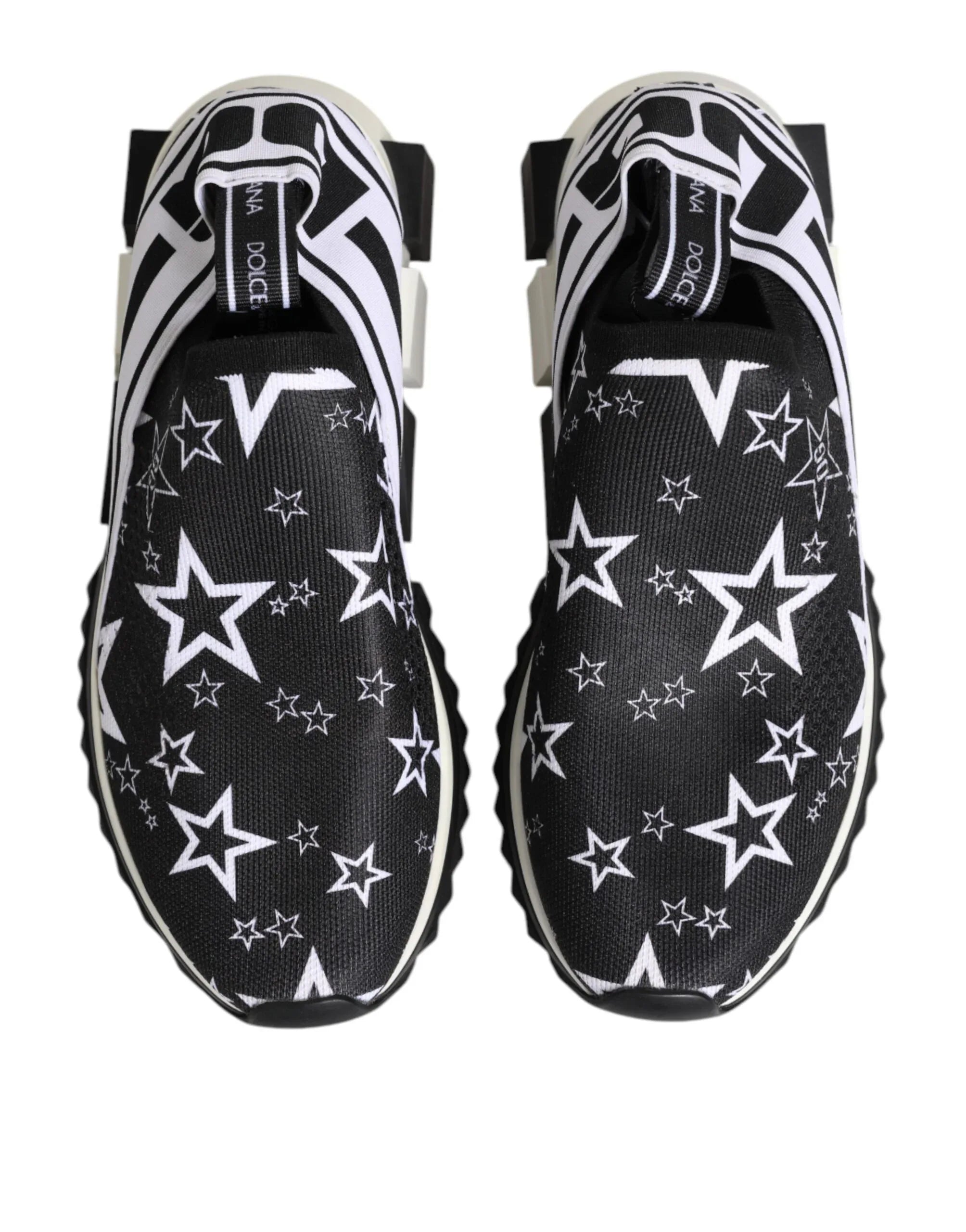 Dolce & Gabbana Black White Sorrento Low Top Sneakers Shoes - Zeiniez