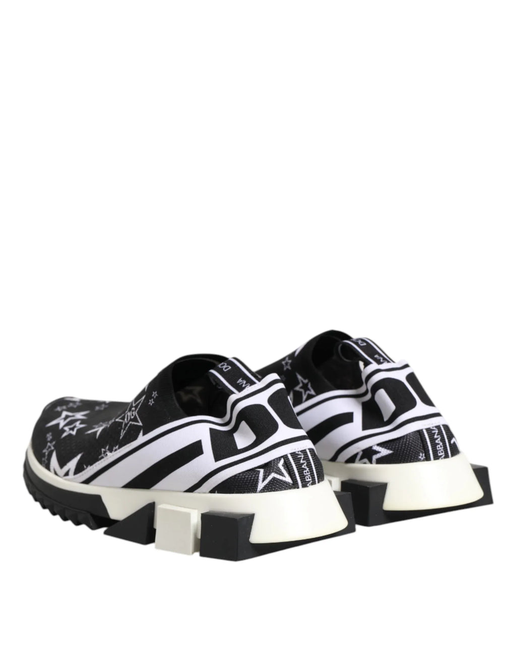 Dolce & Gabbana Black White Sorrento Low Top Sneakers Shoes - Zeiniez