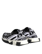 Dolce & Gabbana Black White Sorrento Low Top Sneakers Shoes - Zeiniez