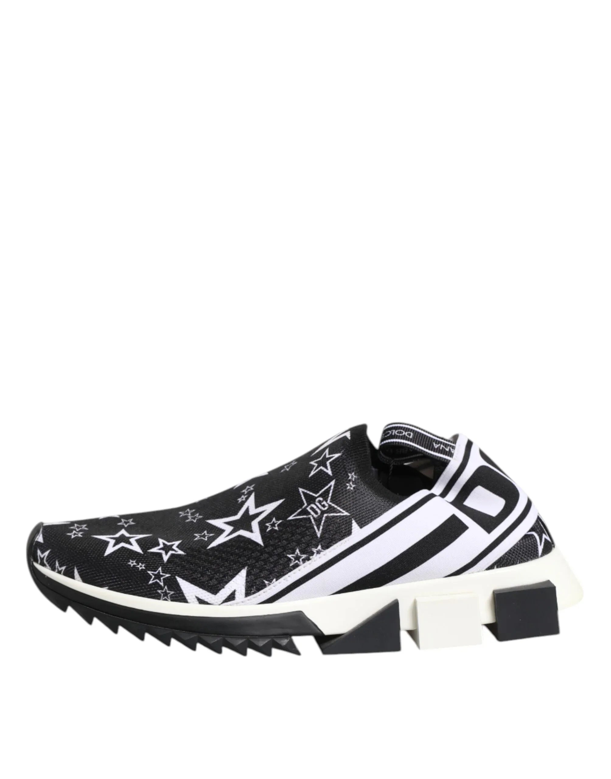 Dolce & Gabbana Black White Sorrento Low Top Sneakers Shoes - Zeiniez