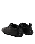 Dolce & Gabbana Black Exotic Leather Low Top Sneakers Shoes - Zeiniez