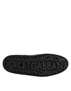 Dolce & Gabbana Black Exotic Leather Low Top Sneakers Shoes - Zeiniez