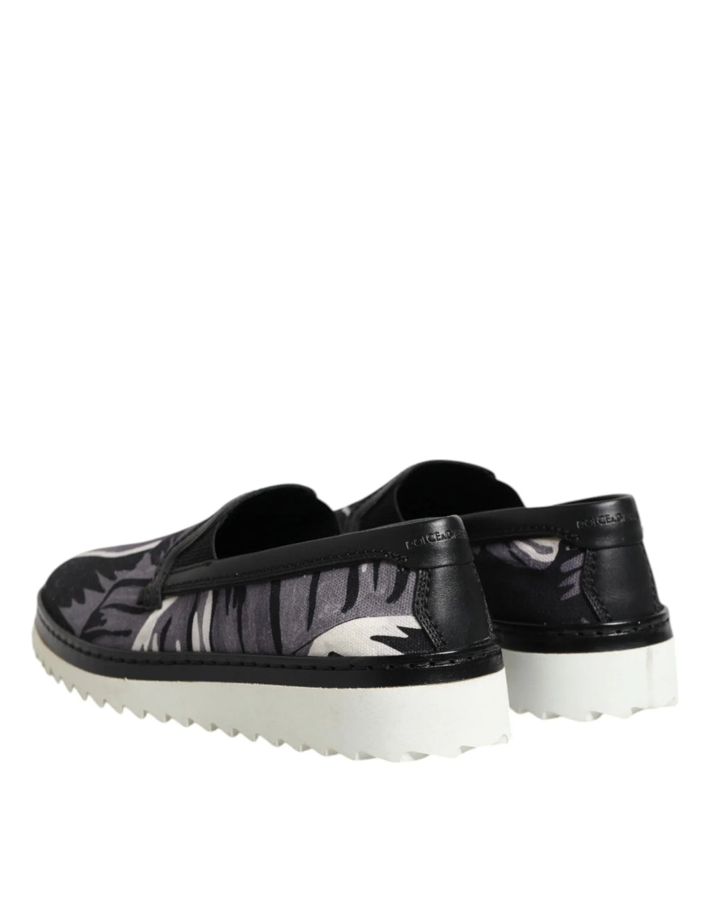 Dolce & Gabbana Black Tropical Slip On Men Sneakers Shoes - Zeiniez