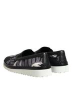 Dolce & Gabbana Black Tropical Slip On Men Sneakers Shoes - Zeiniez