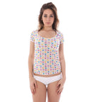 A-Style Bianco Nylon Women T-Shirt - Zeiniez