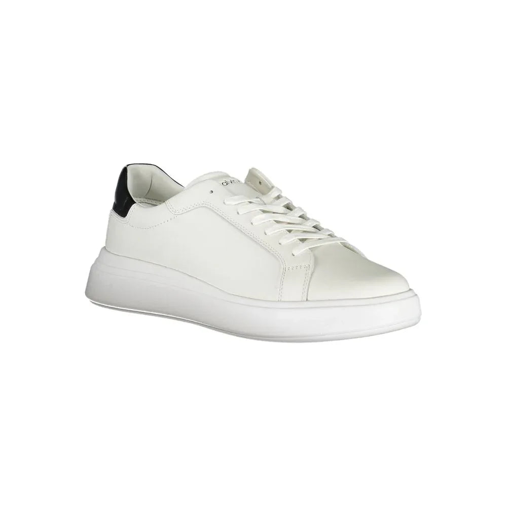 Calvin Klein Sleek White Sneakers with Contrast Accents - Zeiniez
