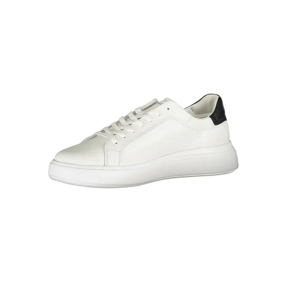Calvin Klein Sleek White Sneakers with Contrast Accents - Zeiniez