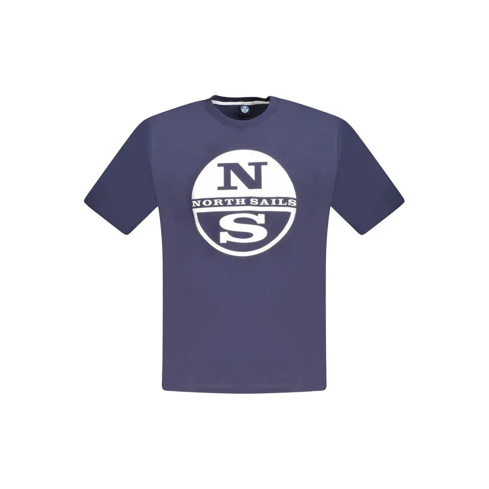 North Sails Blue Cotton Men T-Shirt - Zeiniez